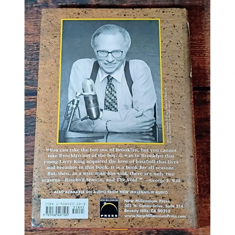 Why I Love Baseball Larry King Hardcover Book 2004 New Millennium Press 1st Ed